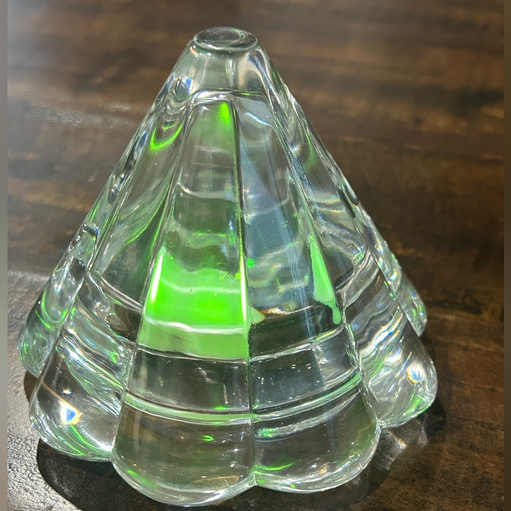 Prism  4 1/2" Fine Cut Crystal Glass Diamond Prism Paper Weight